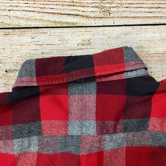Bonobos Men’s Slim Fit Plaid Flannel Shirt Red Black Gray - Size Large EUC - Picture 7 of 7